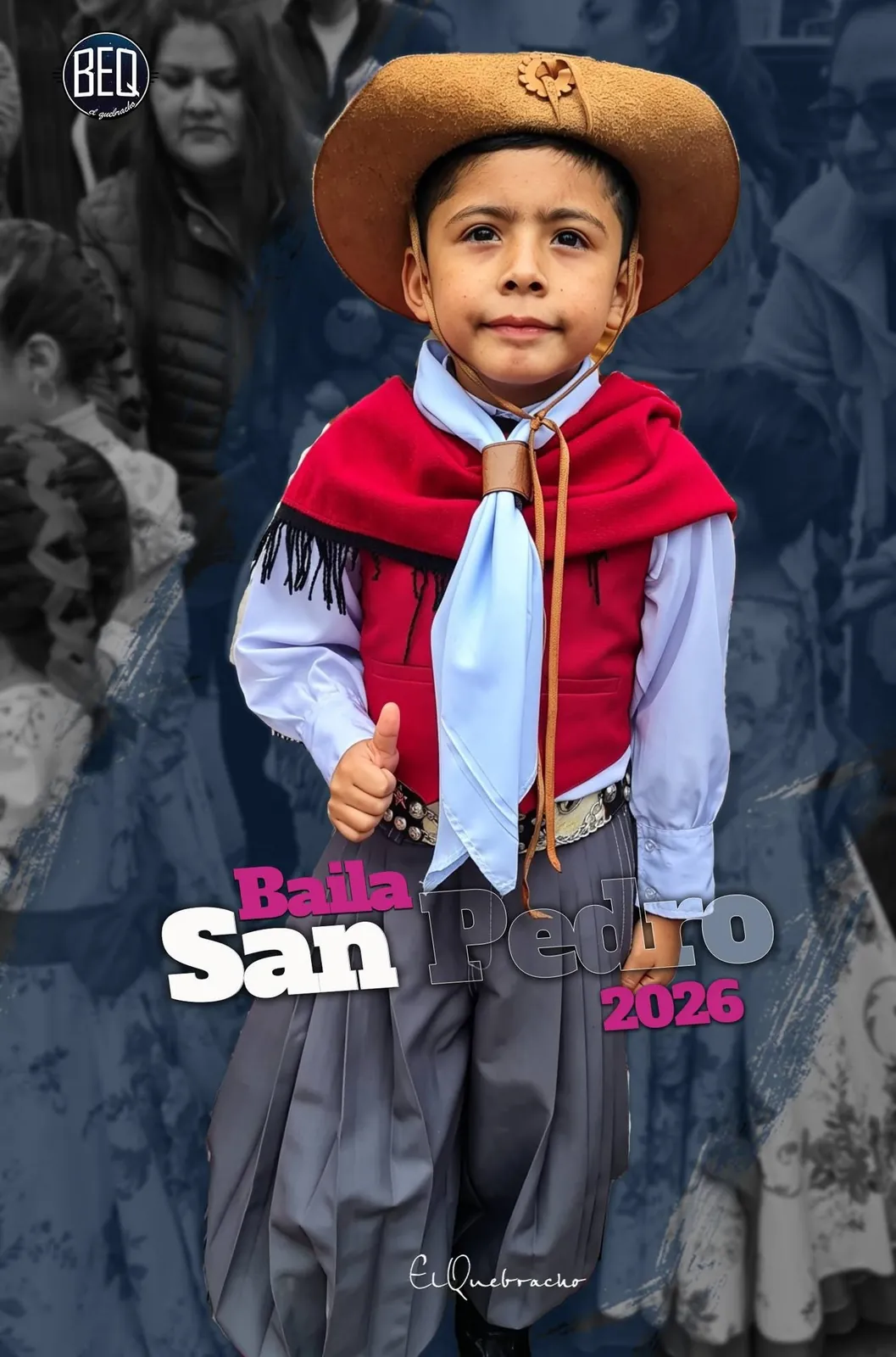 Niño con vestimenta gaucha