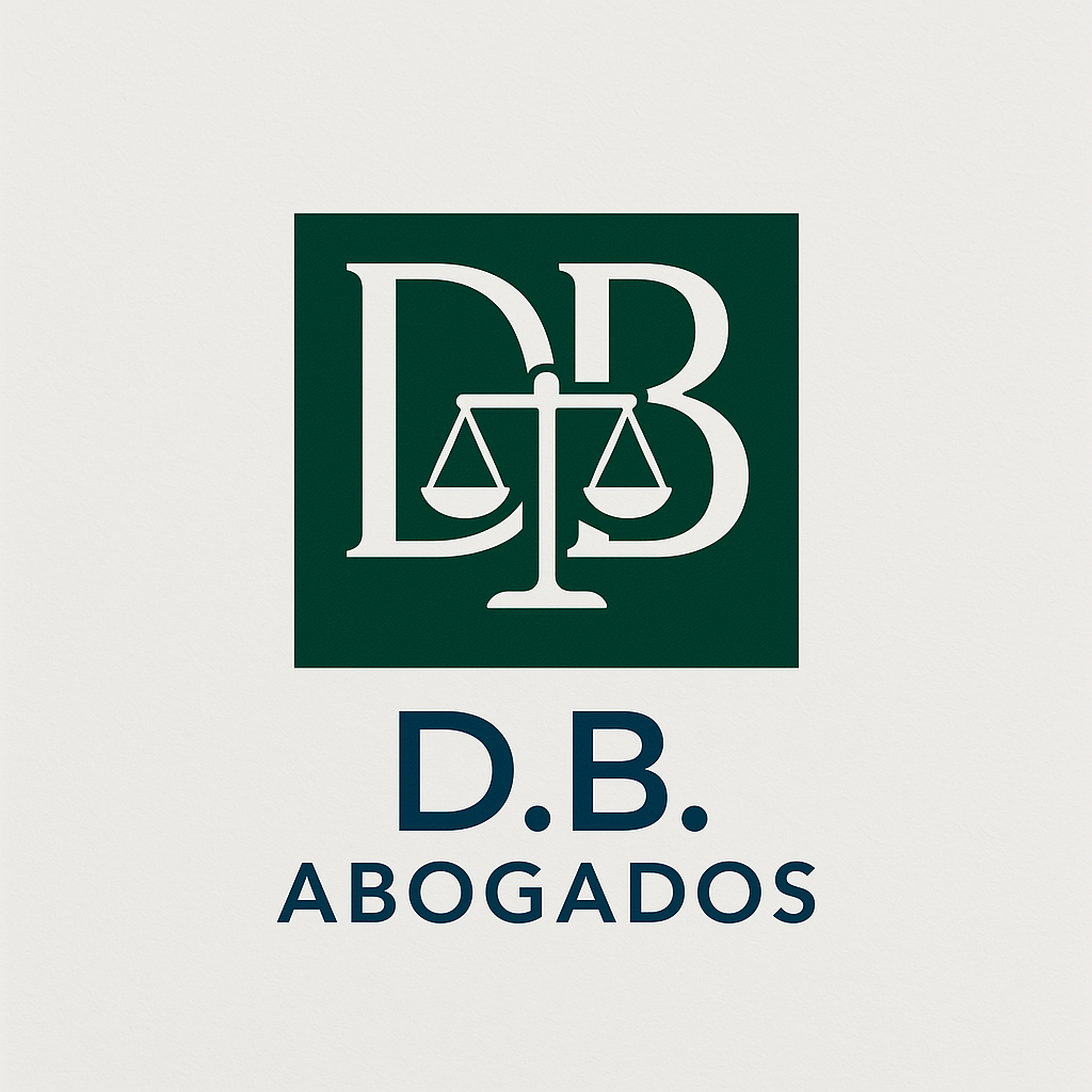 Logo "D.B." – Abogados